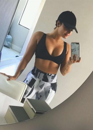 Demi Lovato in a Sports Bra - Instagram
