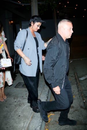 Demi Lovato - Leave dinner at Craig's in West Hollywood