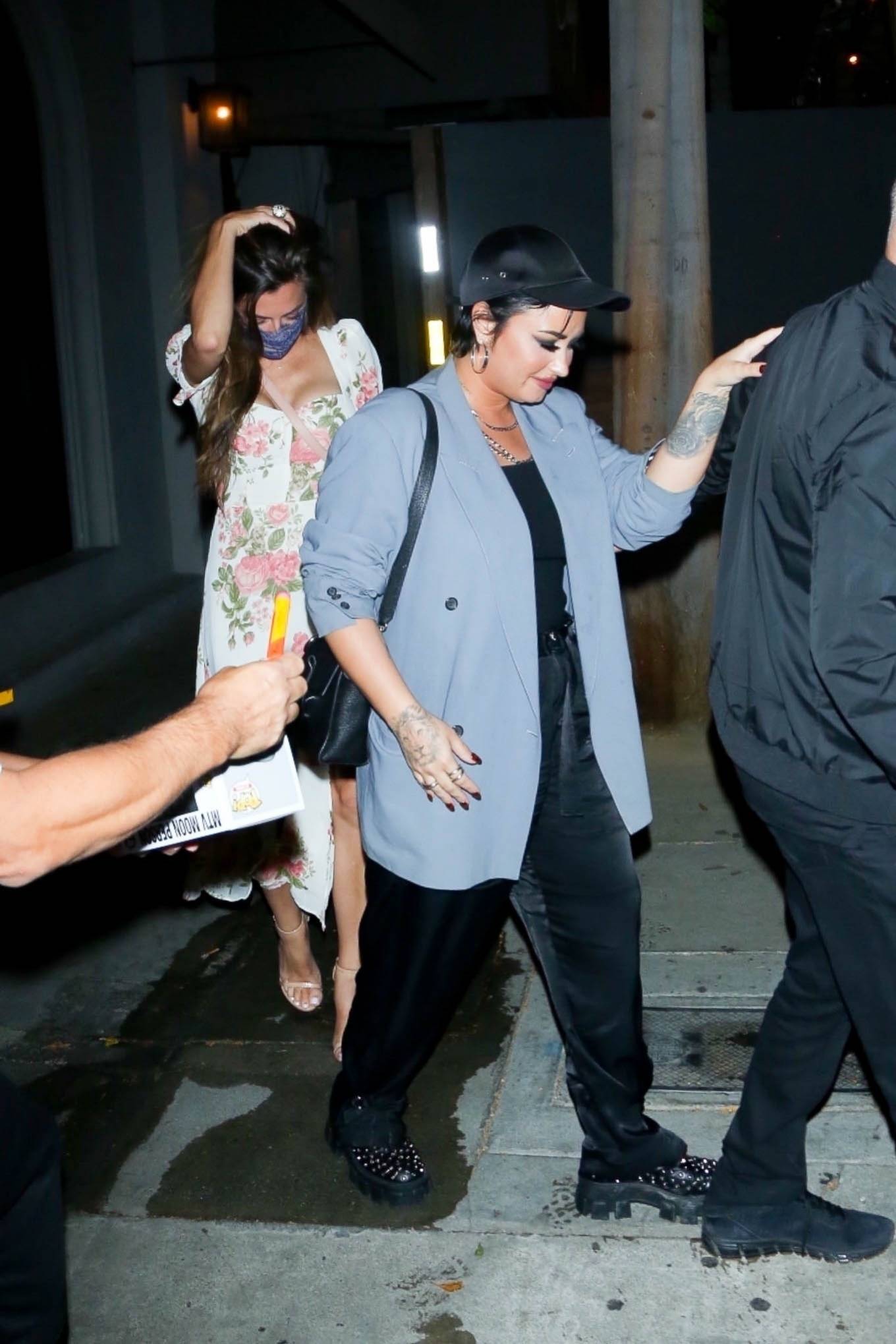 Demi Lovato 2021 : Demi Lovato – Leave dinner at Craigs in West Hollywood-16