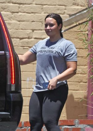 Demi Lovato - Leaves the gym in LA