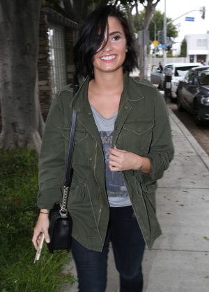 Demi Lovato Leaving her office in West Hollywood