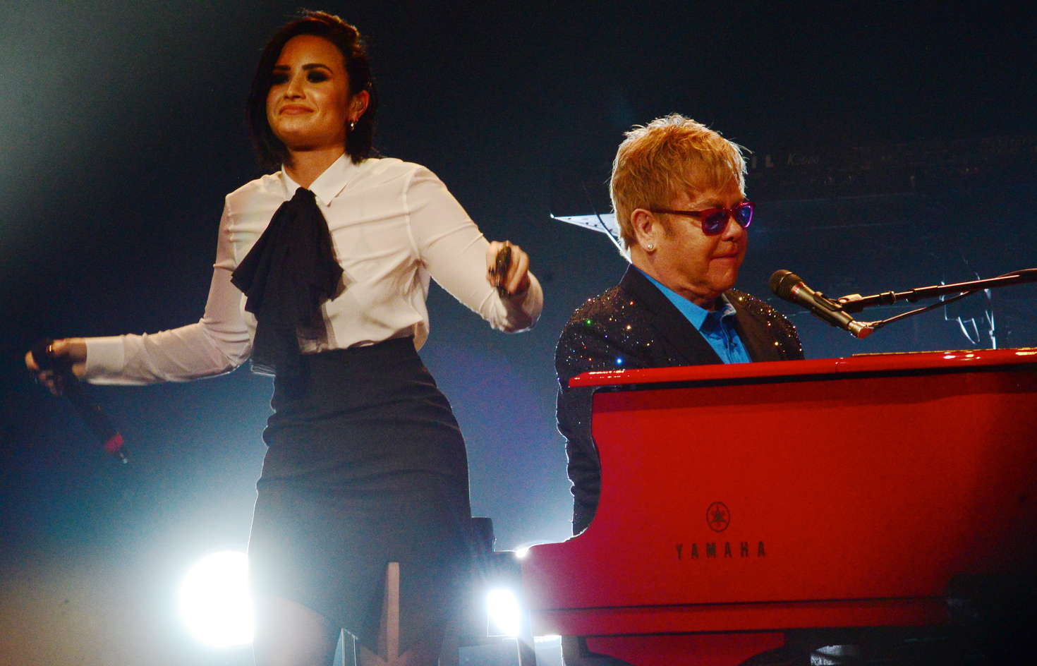 Demi Lovato 2016 : Demi Lovato: Performing with Elton John at the Wiltern -04
