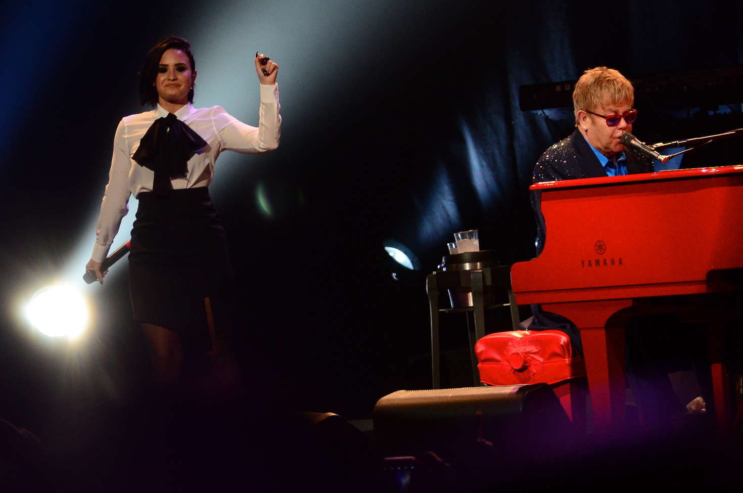 Demi Lovato 2016 : Demi Lovato: Performing with Elton John at the Wiltern -08