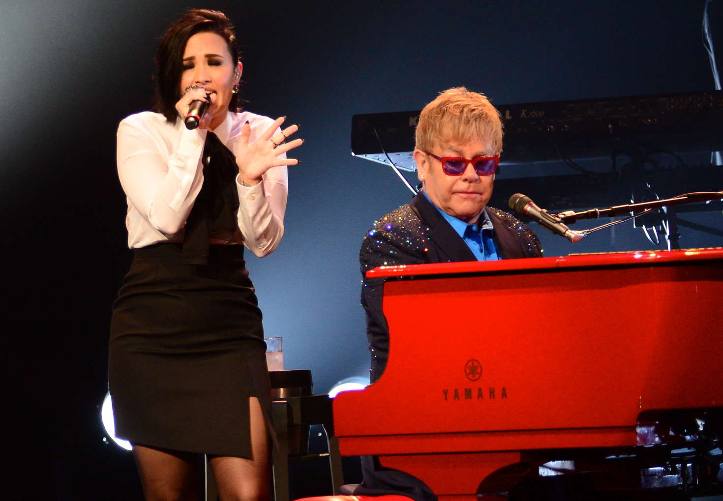 Demi Lovato 2016 : Demi Lovato: Performing with Elton John at the Wiltern -31