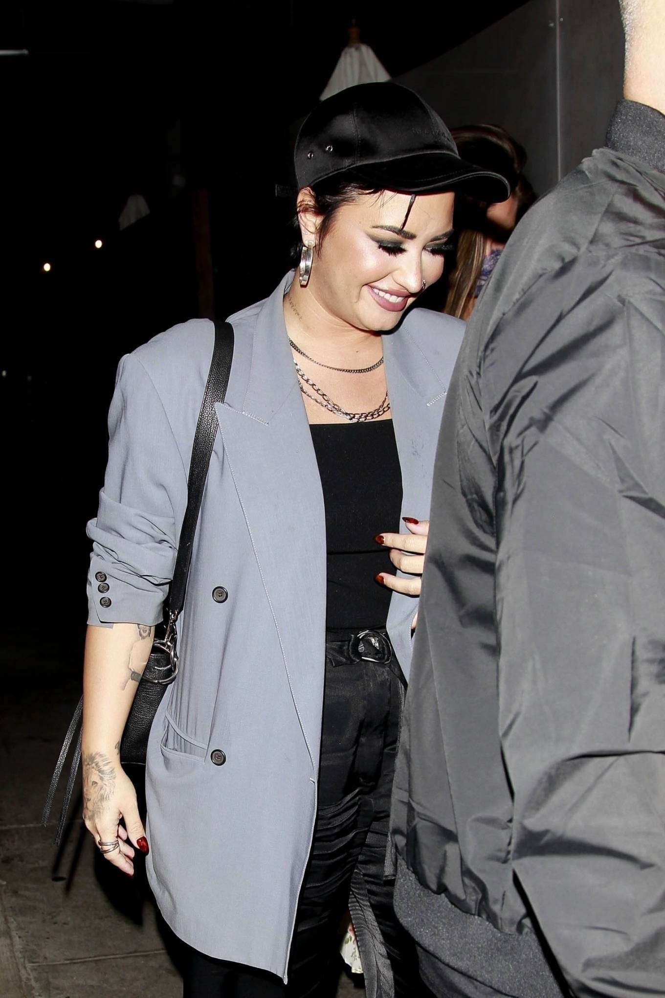 Demi Lovato 2021 : Demi Lovato – Seen with mystery woman as they leave dinner at Craigs in West Hollywood-04
