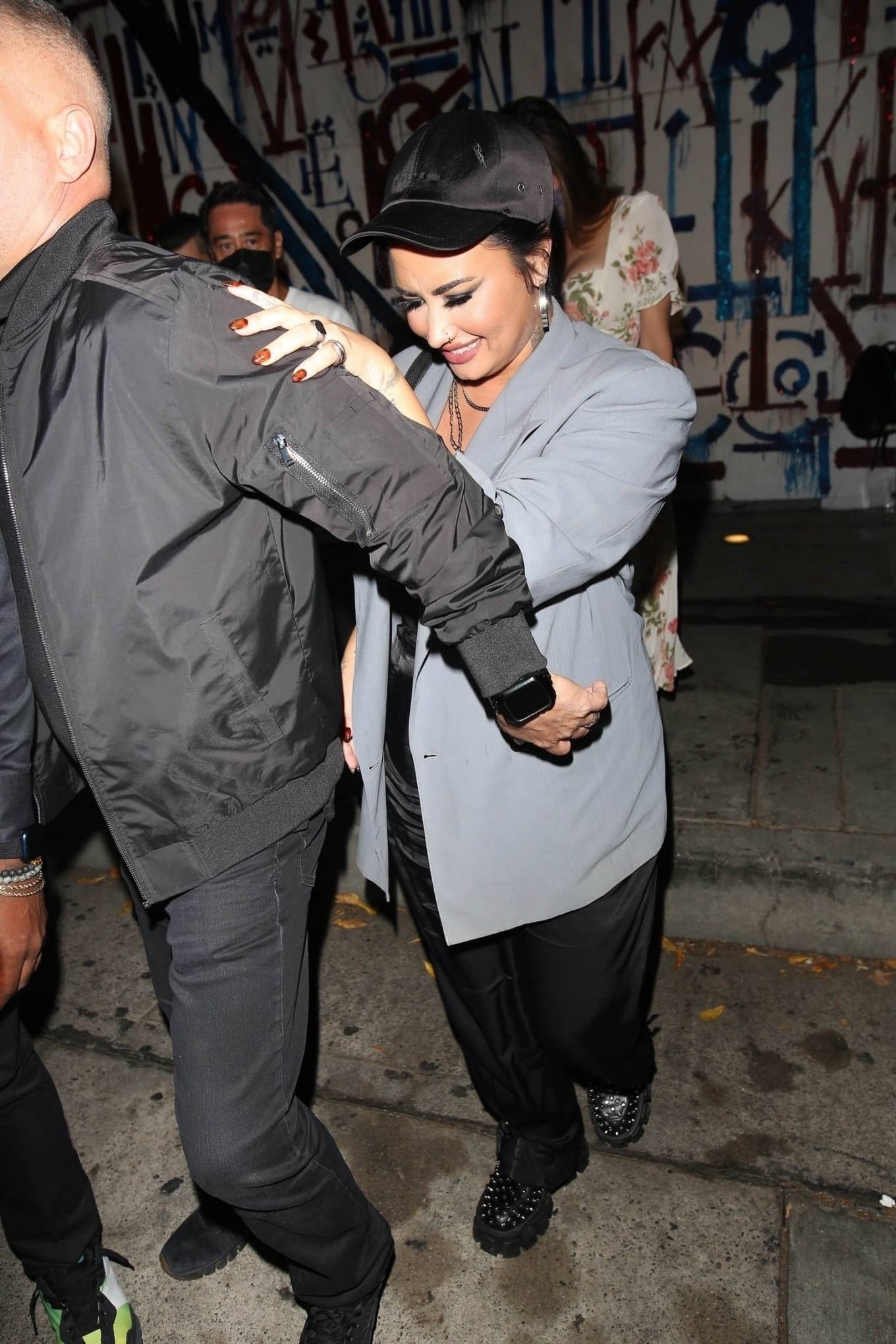 Demi Lovato 2021 : Demi Lovato – Seen with mystery woman as they leave dinner at Craigs in West Hollywood-08