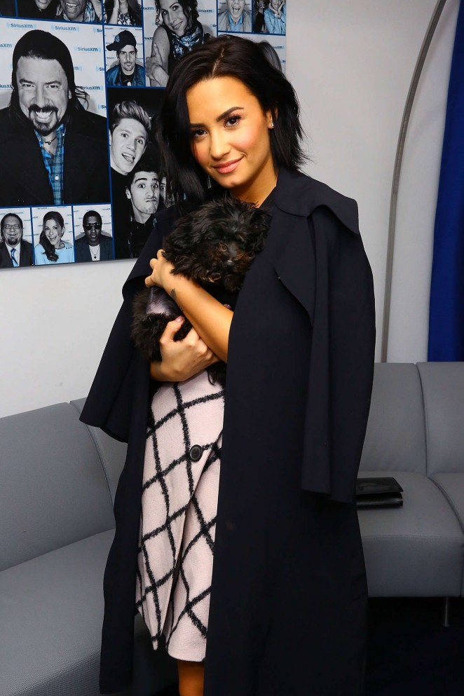 Demi Lovato - SiriusXM studios in New York