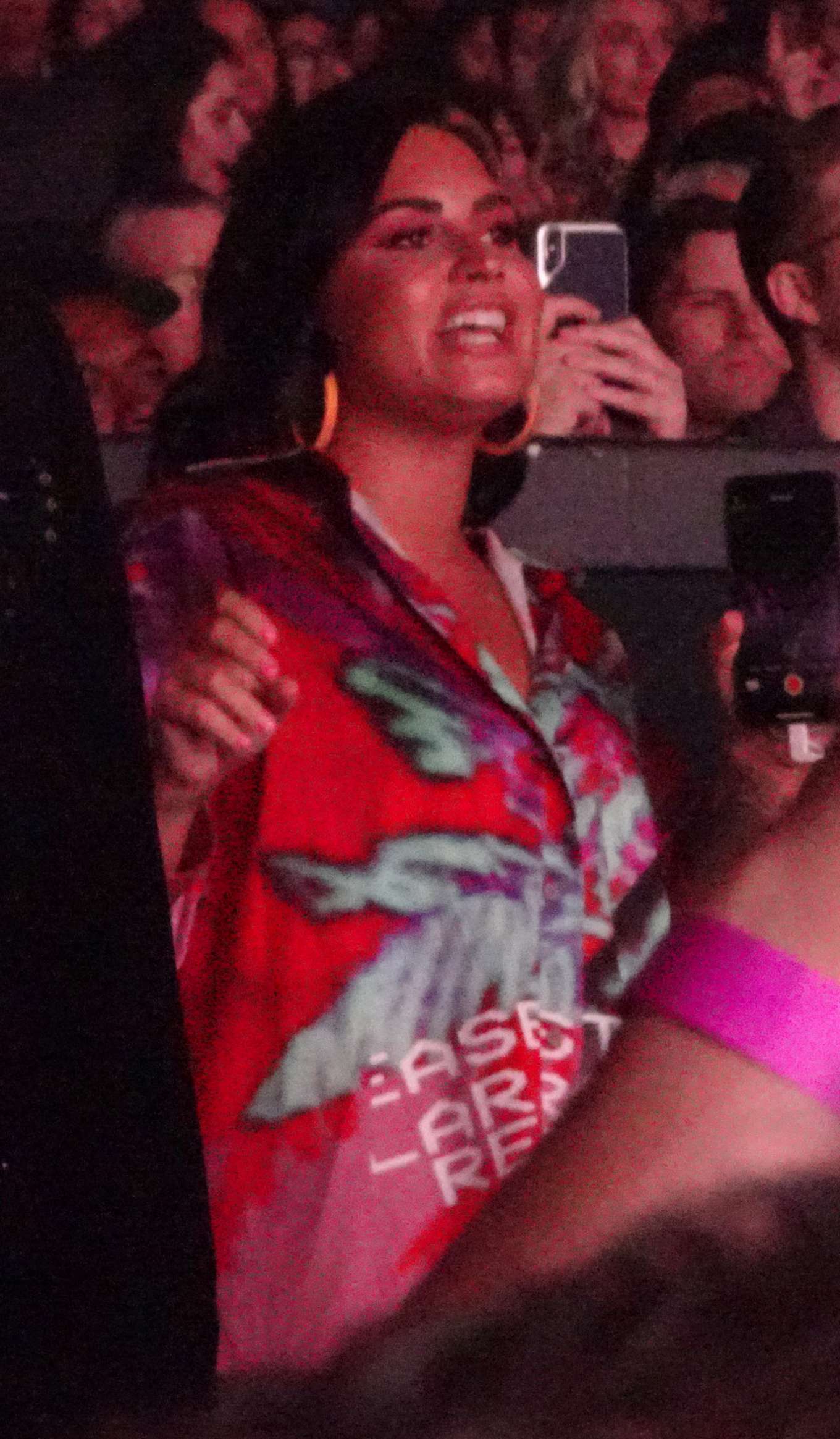 Demi Lovato â€“  Spotted at Christina Aguilera concert in Las Vegas