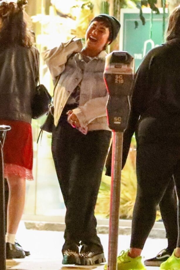 Demi Lovato - Steps out for ice cream with friends in Larchmont Village