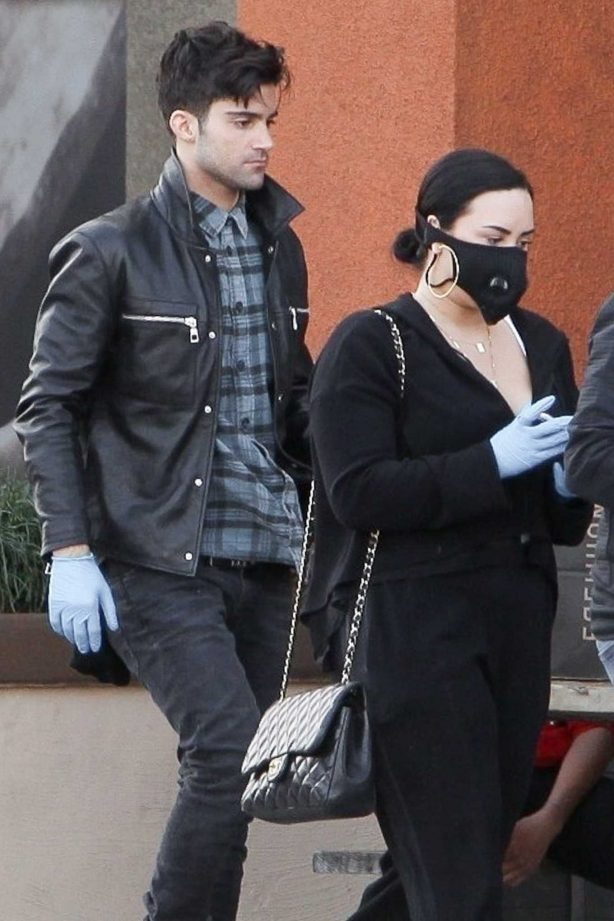 Demi Lovato with boyfriend Max Ehrich shopping in LA