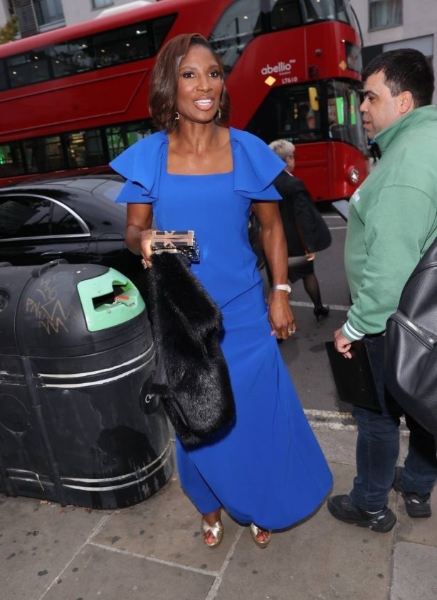 Denise Lewis - leaving The Sun's 'Who Cares Wins' Awards at The Roundhouse, London