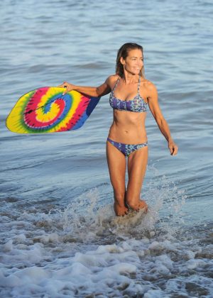 Denise Richards in Bikini at a beach in California