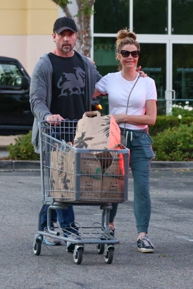 Denise Richards - With husband Aaron Phypers on a grocery run to Erewhon in Calabasas