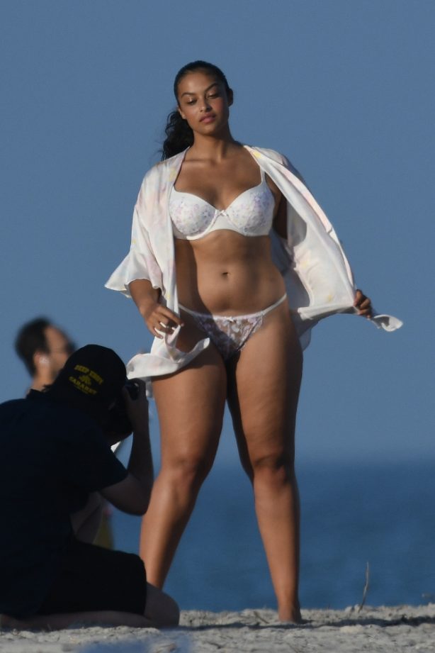 Devyn Garcia - Victoria's Secret photoshoot on the beach in Miami