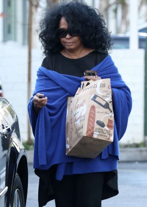 Diana Ross in Blue at Bristol Farms in Beverly Hills