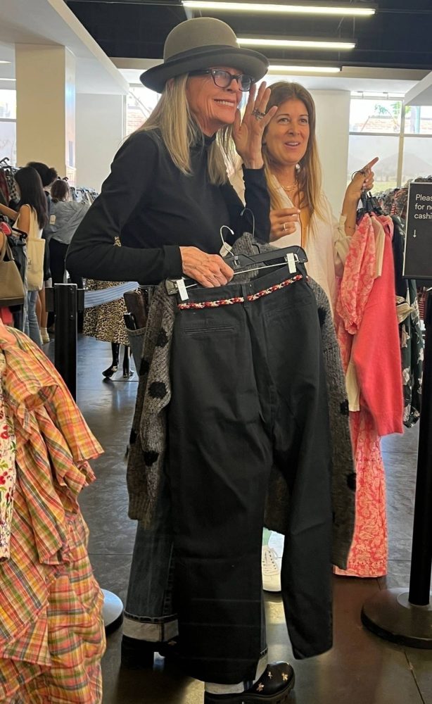 Diane Keaton - Seen shopping for a clothing brand The Great in Beverly Hills