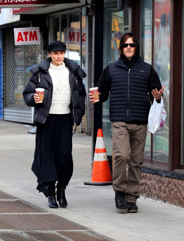 Diane Kruger and Norman Reedus - Go for a morning coffee in New York