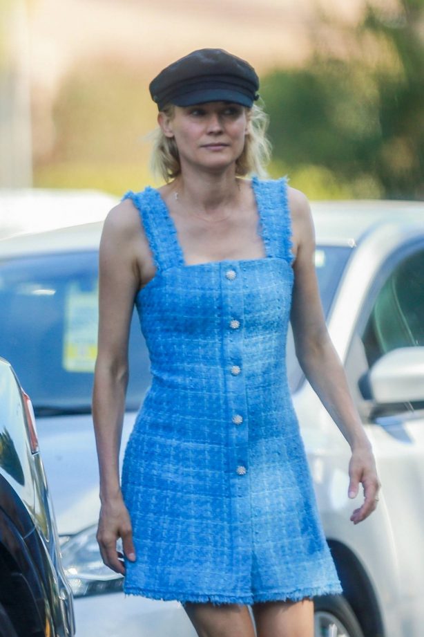 Diane Kruger in Mini Dress at the park in Beverly Hills