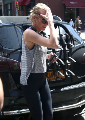 Diane Kruger in Spandex out in New York City
