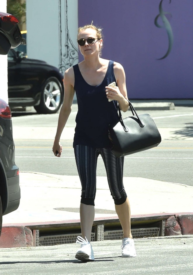 Diane Kruger in Tight Leggings out in West Hollywood
