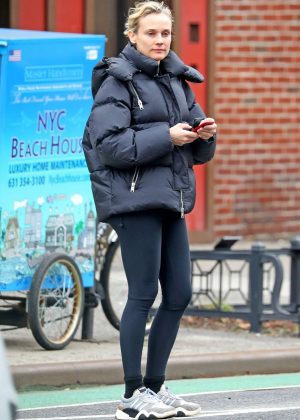 Diane Kruger in Tights - Out in New York