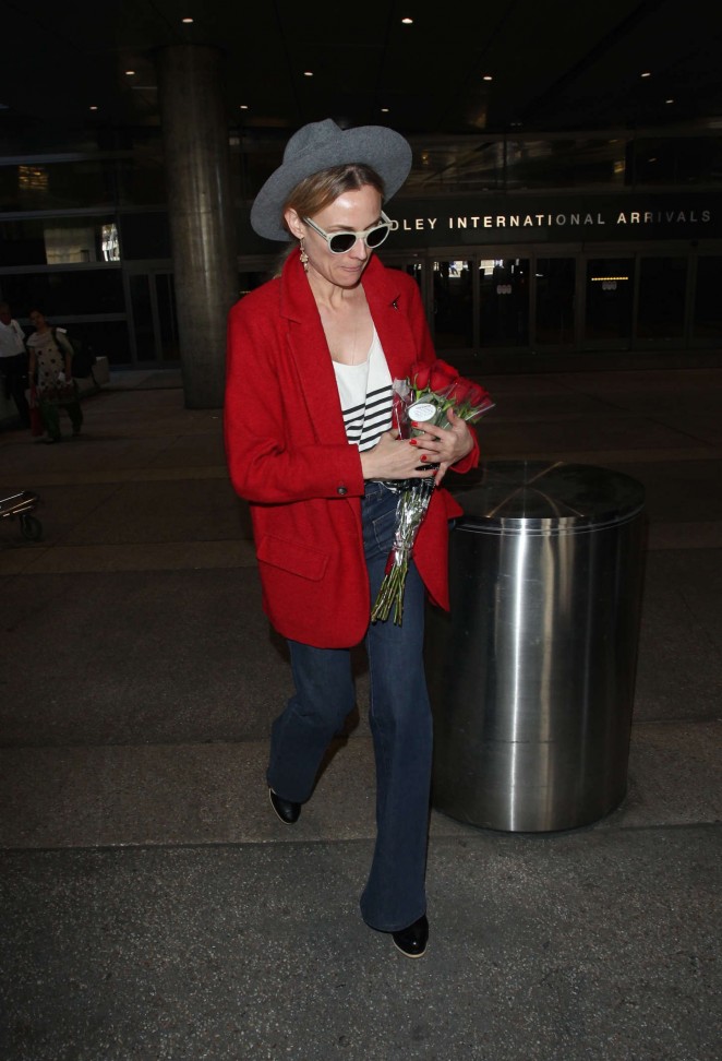 Diane Kruger in Jeans at LAX Airport in LA