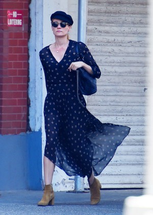 Diane Kruger in Long Dress Out in NYC