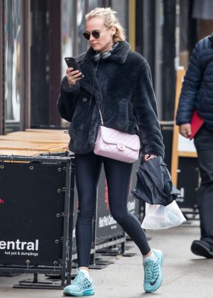 Diane Kruger while walking out in New York
