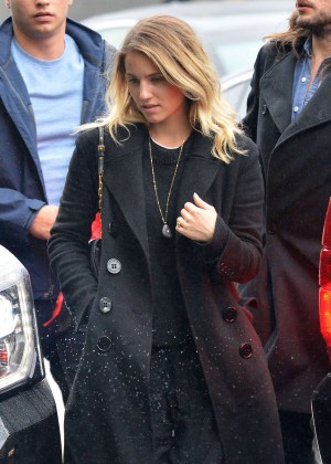 Dianna Agron Returning to her hotel in New York City