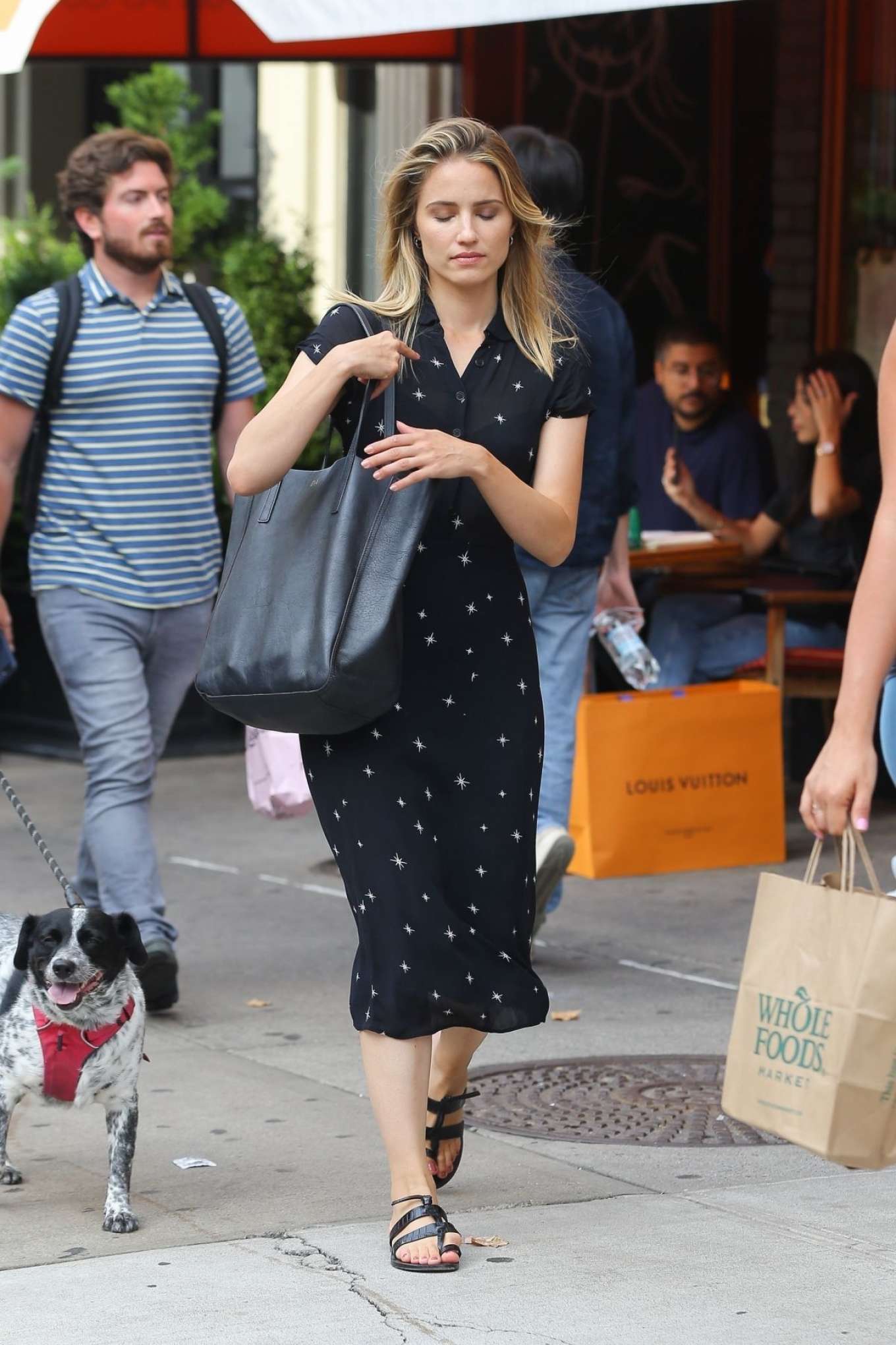 Dianna Agron â€“ Wears summer dress while out and About in New York