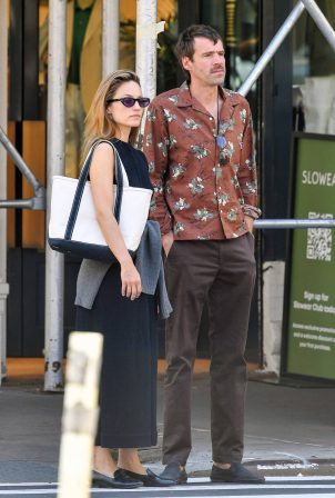 Dianna Agron - With boyfriend Harold Ancart on a rare outing in New York