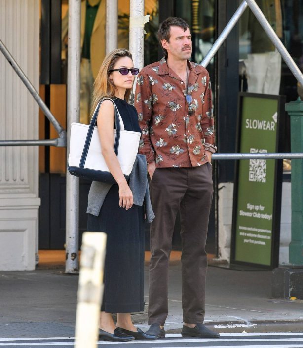 Dianna Agron - With boyfriend Harold Ancart on a rare outing in New York