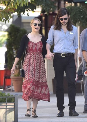 Dianna Agron with Winston Marshall out in Soho