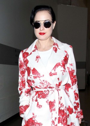 Dita Von Teese - Arrives at LAX Airport in LA