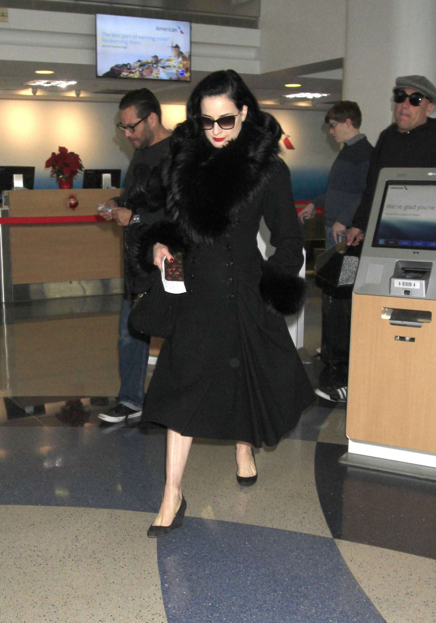 Dita Von Teese at LAX Airport in Los Angeles