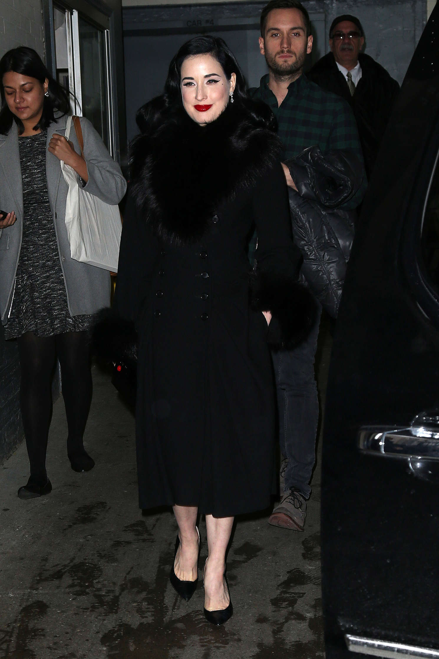 Dita Von Teese: Coming out of Huff Post Live -01 | GotCeleb