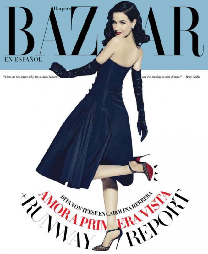 Dita Von Teese - Harper’s Bazaar Mexico Cover (February 2015)