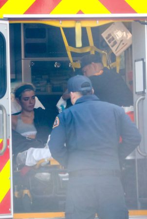 Dixie D'Amelio - Gets rushed to the hospital in an ambulance in Los Angeles