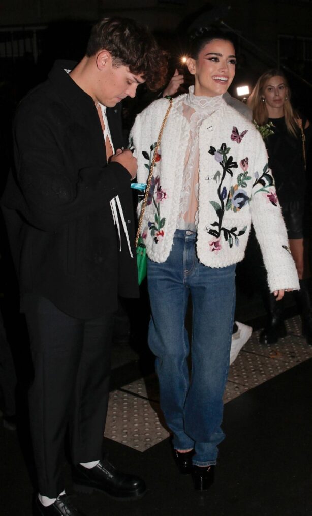 Dixie D Amelio - With Noah Beck seen while leaving Valentino show during the Paris Fashion Week
