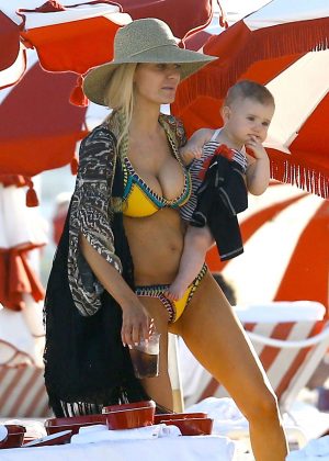 Dorit Kemsley in Bikini on the beach in Miami
