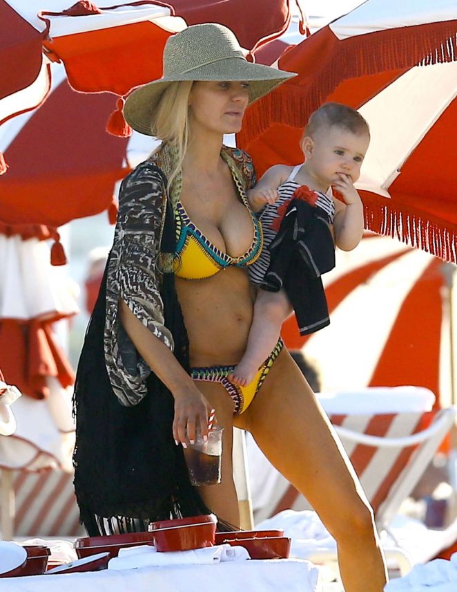 Dorit Kemsley in Bikini on the beach in Miami