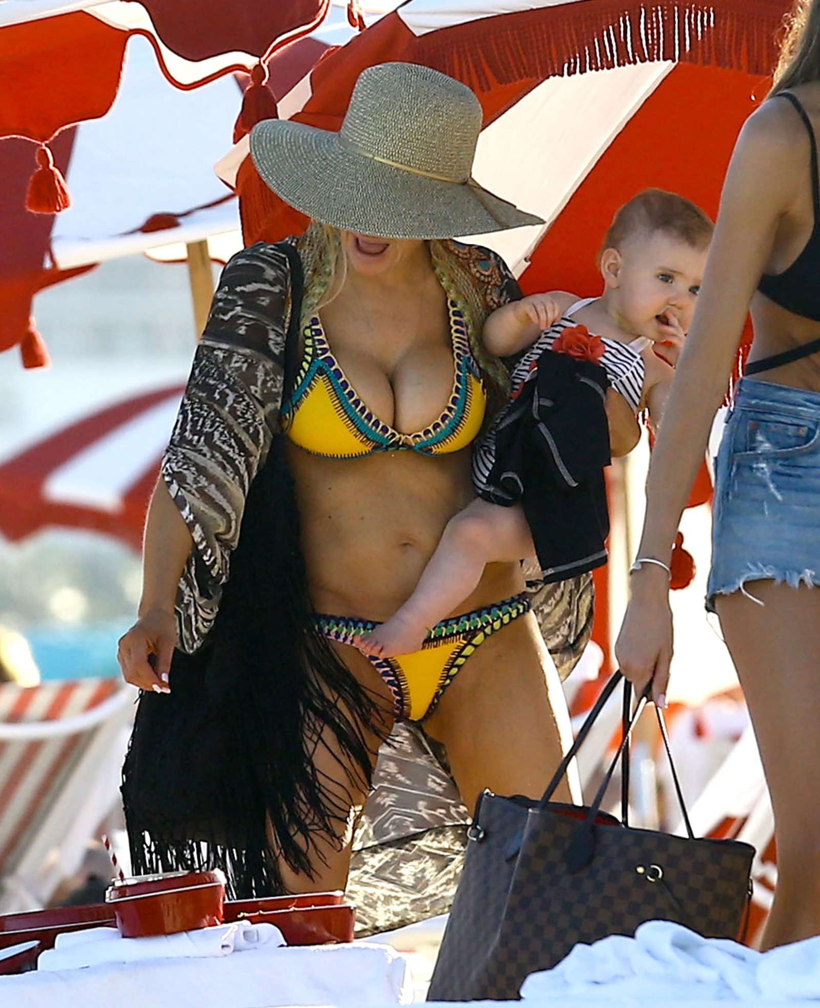 Dorit Kemsley in Bikini on the beach in Miami. 