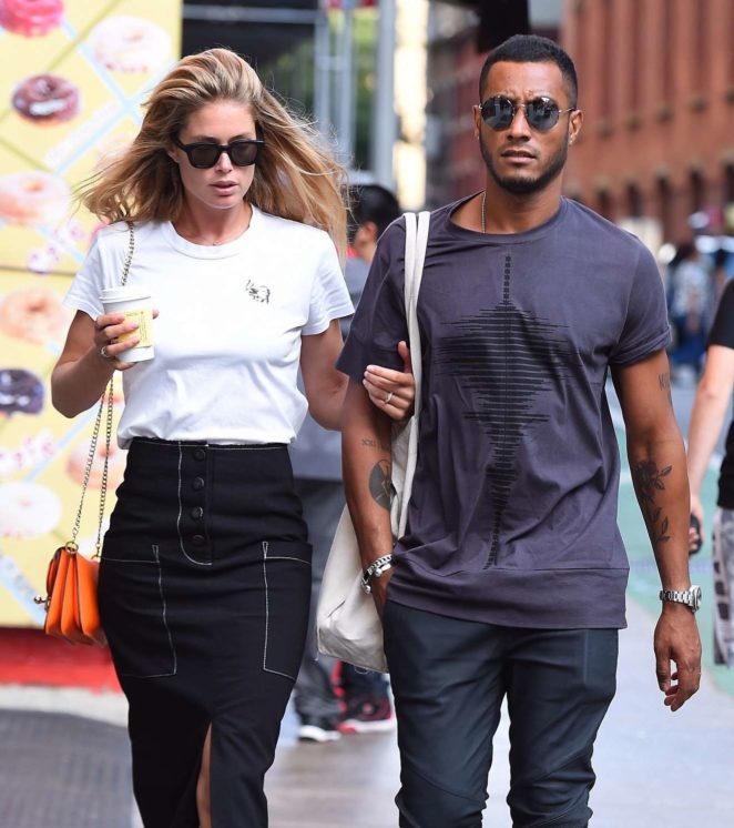 Doutzen Kroes and husband Sunnery James - out in SoHo