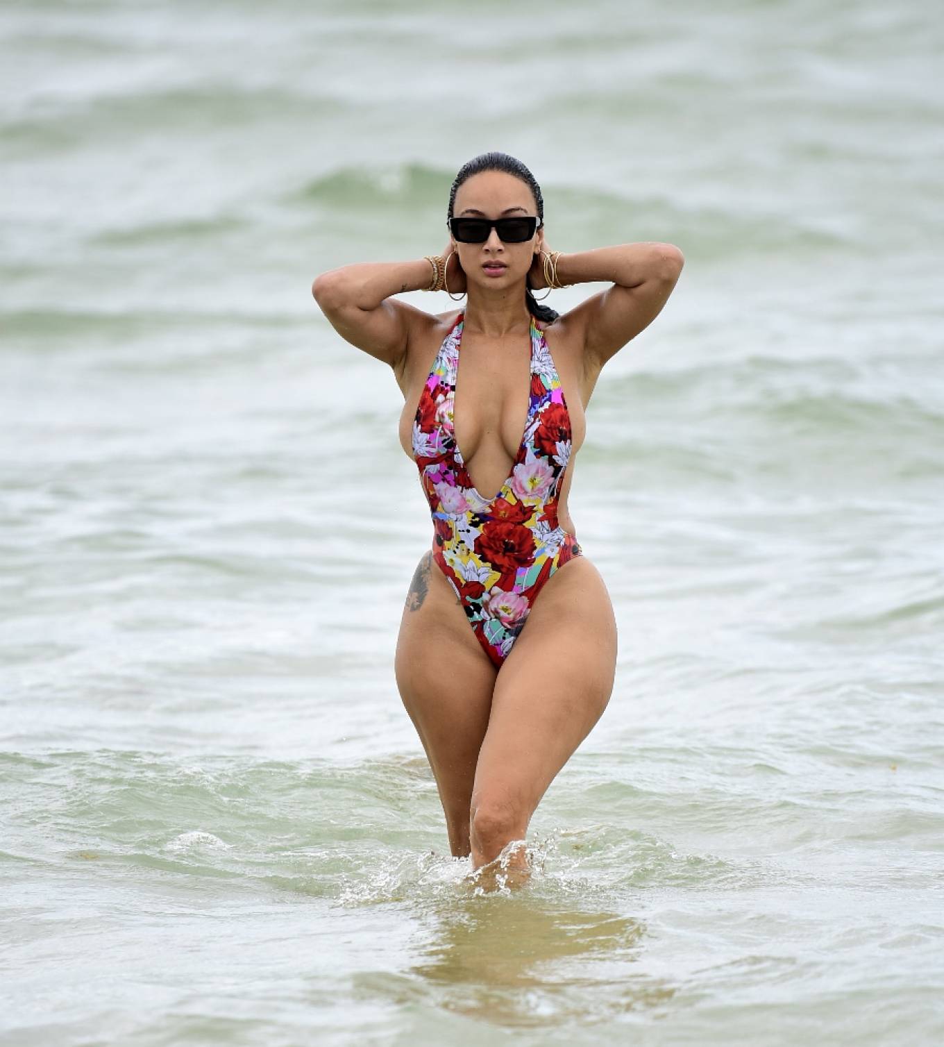 Draya Michele 2022 : Draya Michele – In a swimsuit at the beach in Miami-03
