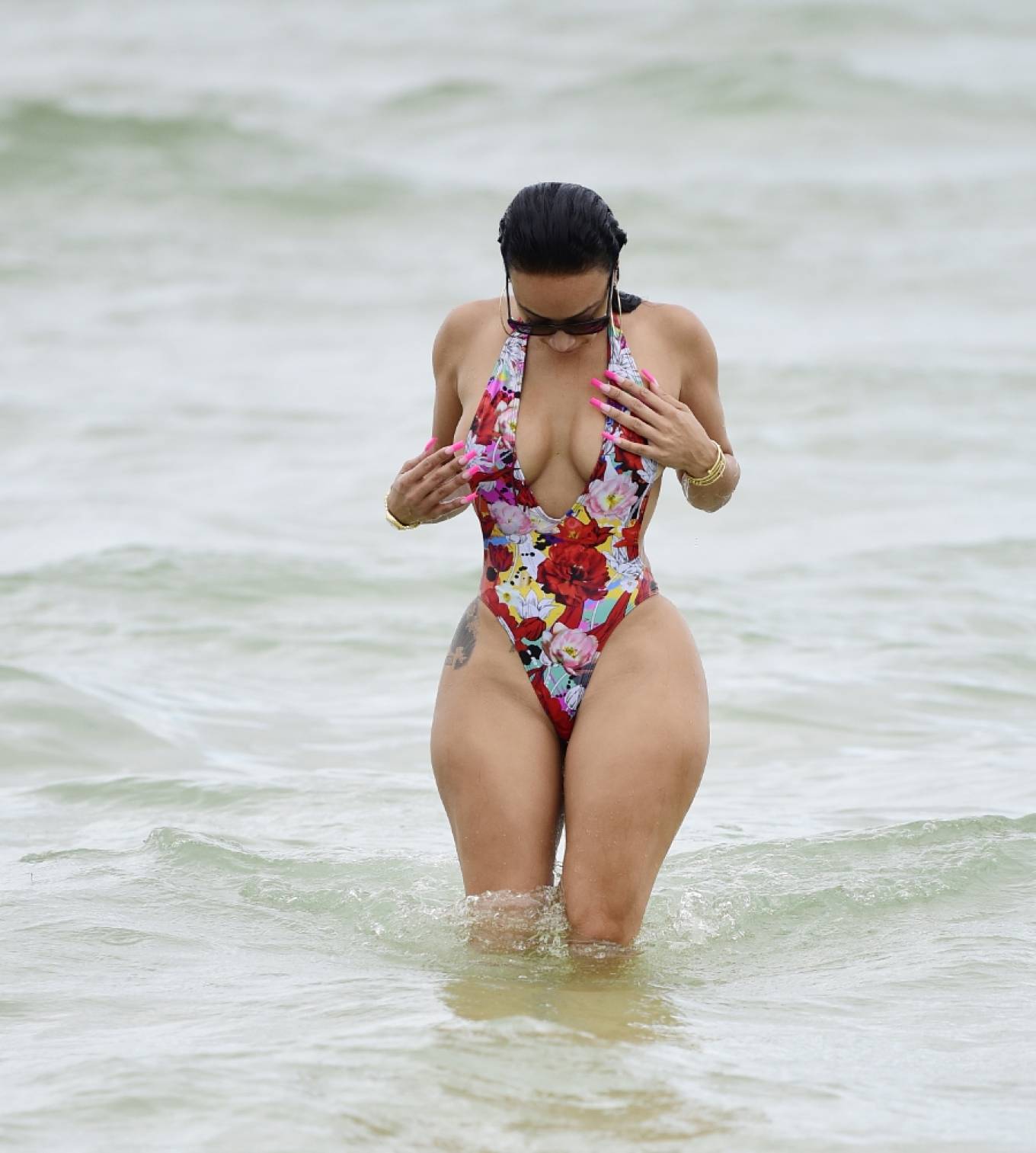 Draya Michele 2022 : Draya Michele – In a swimsuit at the beach in Miami-15