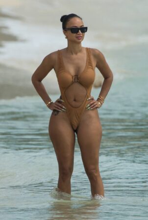 Draya Michele - On the beach in Barbados
