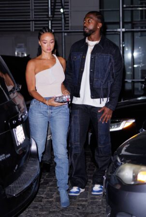 Draya Michelle - With her boyfriend Tyrod Taylor night out at Zero Bond in New York