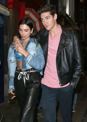 Dua Lipa and Isaac Carew out in London