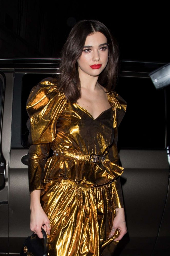 Dua Lipa - Arrives at Warner Music Brit Awards After Party in London