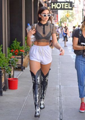 Dua Lipa in Shorts - Out and about in NYC